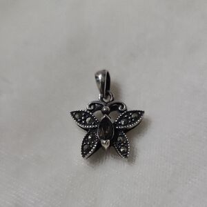 Sterling Silver Amethyst Butterfly Pendant